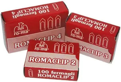 Roma Clip Büroklammern Metallisch Maestri Nr 4 Silber 100 Stück