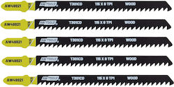 Awtools Stichsägeblätter 115mm T301cd Klinge von Holz 5 Stück