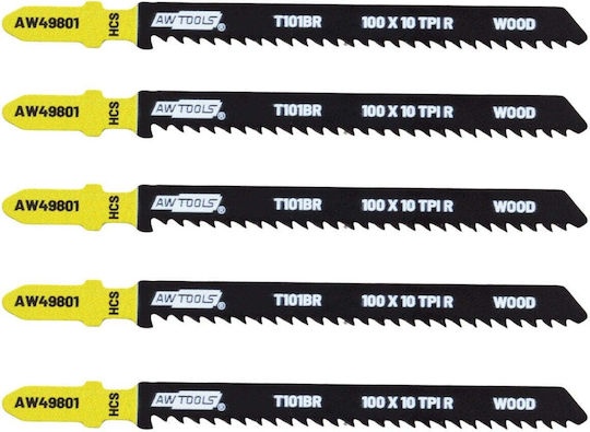 Awtools Острие За Пила 100mm T101br От Дърво 5 Бройки