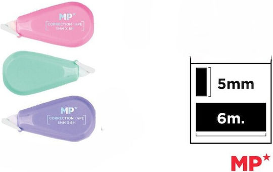 Bandă Corectoare Pastel Culori Mp 6m X 5mm Pa467 Alegere Aleatorie A Culorii