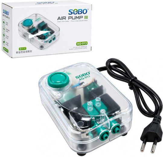 Sobo Въздушна помпа за аквариум с 2 изхода 4w 2x4l/min – 4w Dual Outlet Aquarium Air Pump 2x4l/min 088074