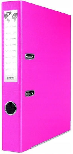 Basic Arc Ring Binders Basic-s Rail Pp A4/50mm Pink