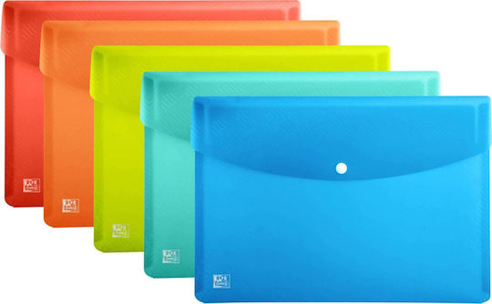 Oxford File Folder with Button Closure for A5 Paper (Miscellaneous Colours)