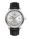 Herrenuhr 40mm Automatisch mit Schwarzem Lederarmband