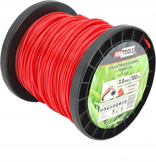AWTools Μεσινέζα Στρογγυλή Μήκους 100m και Πάχους 2mm
