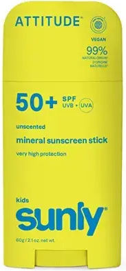 Attitude Sunly SPF50 Αδιάβροχο Παιδικό Αντηλιακό Γαλάκτωμα για Πρόσωπο & Σώμα 60ml