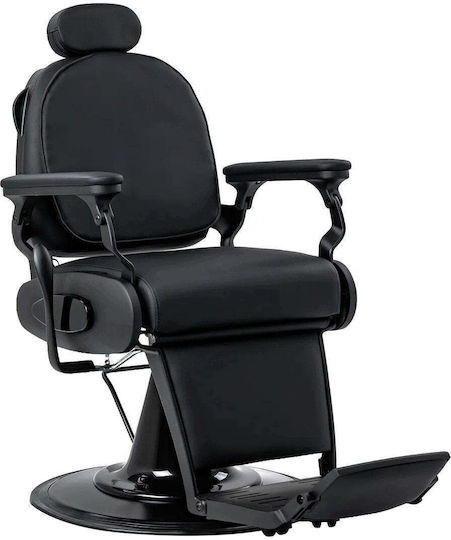 Activeshop Friseursalon- und Spa-Stuhl Schwarz mit höhenverstellbarer Funktion und hydraulischem Hebemechanismus