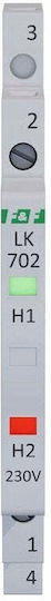 FF Monofazată Modulară Lampă Indicator Led Slim Roșie Verde 1/2 Modul 230v Lk-702