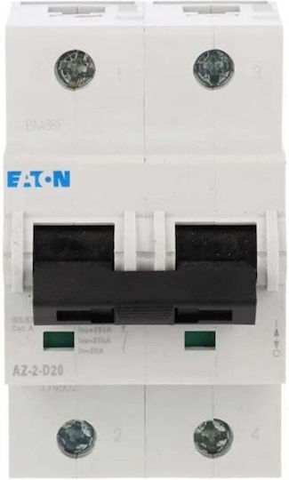Eaton Μικροαυτόματος Διακόπτης 2p D 20a 25ka Ac Az-2-d20 174502