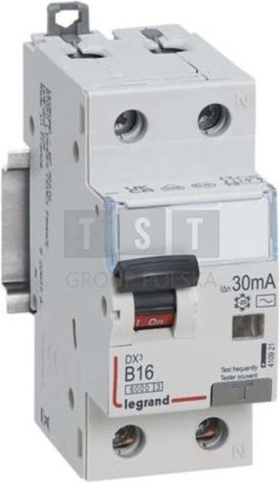 Legrand P312 410972 Residual Current-Overcurrent Circuit Breaker 2p B16a 0,03a Type Ac 10ka