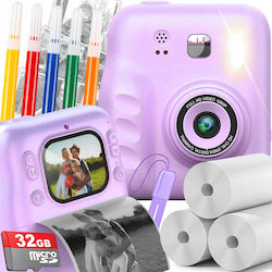 Cameră Foto Instant Pentru Copii 12MP Full HD (1080p) Cu Imprimare Termică Violet Cameră Foto Instant Pentru Copii 12MP Full HD (1080p) Cu Imprimare Termică Violet
