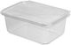 Einweg-Plastikgeschirr Transparent Eingebetteter Deckel 1000ml 19,5x13x7cm 99.1015813 Code 10863