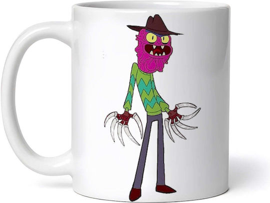 Rick And Morty Little Dracula Cu Pălărie Cană Ceramică Albă 330ml Personalizat