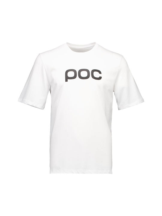 Poc Tricou De Ciclism Pentru Bărbați Cu Mâneci Scurte Alb