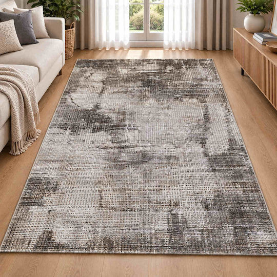 Wohnzimmer Teppich Rechteckig Ecru Braun 200x280cm