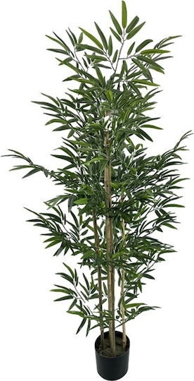 Декоративно растение Bamboo саксия Inart зелено Pp В150 см