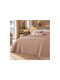 Nicefeelings Piqué Decke King Size 270x265cm Beige