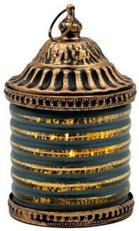 Set Metallische Goldene Laternen 7,5x7,5x13cm 3Stücke