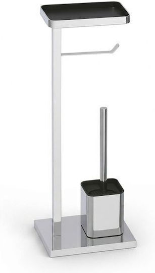 Relaxdays Set de accesorii pentru baie Inox Gri