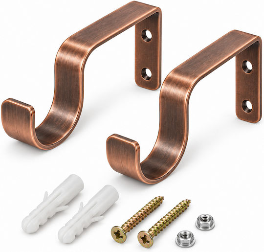 Curtain Rail Base Wall Metallic Pink
