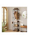 Hallway Furniture with Hanger Black / Brown 47x30.5x180cm