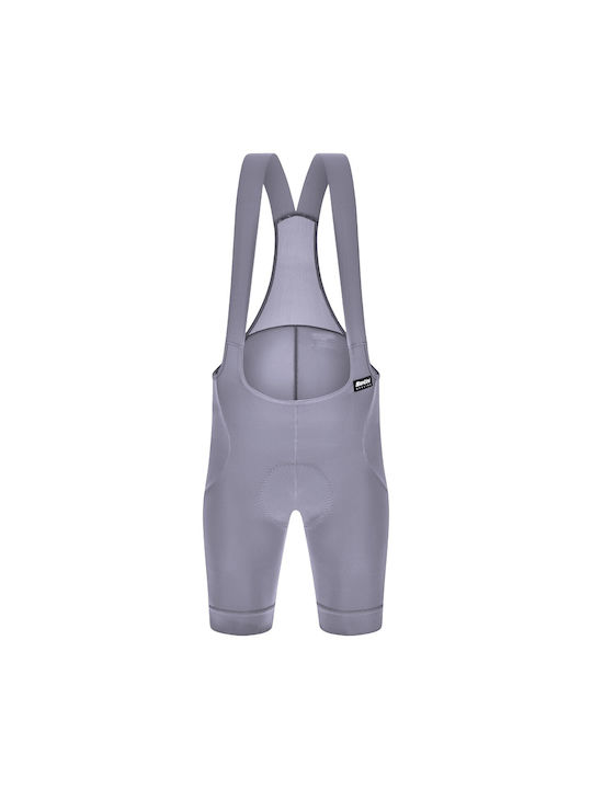 Santini Pantaloni De Ciclism Pentru Bărbați Cu Bretele Gri