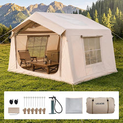 Vevor Winter Camping Tent Inflatable Storage Beige for 4 People 320x250cm Vevor Winter Camping Tent Inflatable Storage Beige for 4 People 320x250cm