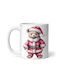 Bear Dressed As Santa Claus Χριστουγεννιάτικη Κούπα Κεραμική Άγιοι Βασίληδες 330ml (με Προσωποποίηση)
