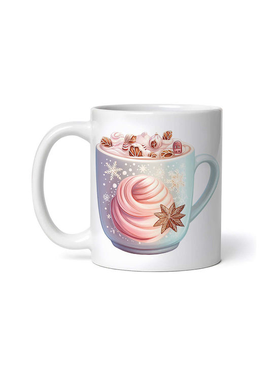 Cană De Crăciun Ceramică Albă 330ml Cu Personalizare