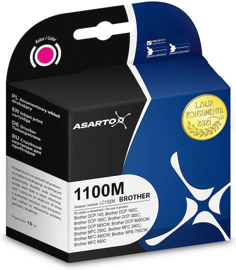 Asarto Συμβατό Μελάνι Εκτυπωτή InkJet Brother Lc980m Ματζέντα 1τμχ