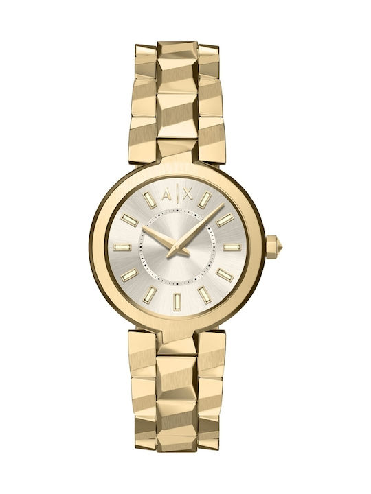 Armani Exchange Дамски часовник 34mm Кварцов със Златна Стоманена Браслет