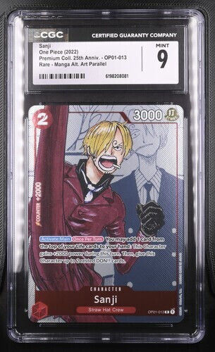 Sanji Premium Колекционерски карти 25th Anniv #op01-013 Cgc 9