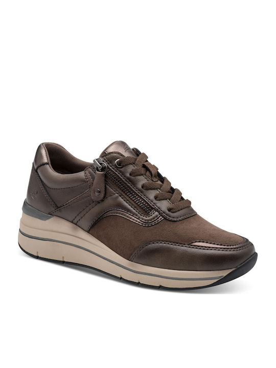 Γυναικεία Ανατομικά Sneakers Μπρονζέ / Καφέ