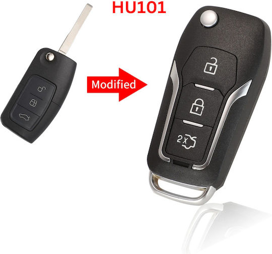 Carcasa Chei Auto Flip Compatibil Ford Focus 2 3 Mondeo Fiesta Galaxy C-max 3 Butoane Și Lamă Hu101 Zkey-ford-13