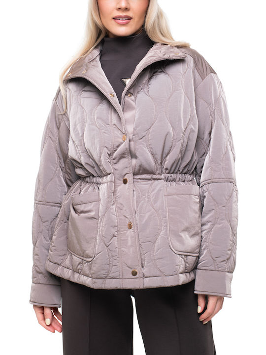 Guess Langes Damenjacken für Winter Rosa