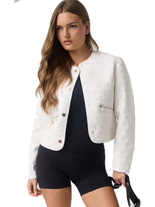 Guess Κοντό Γυναικείο Puffer Μπουφάν για Χειμών...