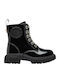 Kinderstiefel aus Lackleder mit Reissverschluss Schwarz