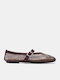 Damen Ballerinas Spitz zulaufend Braune