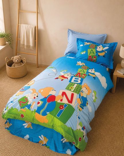 Rythmos Kinderbettdecken Set Einzel mit Kissenbezug Bambini 160x260cm