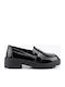 Patent Leather Women's Loafers In Black Color