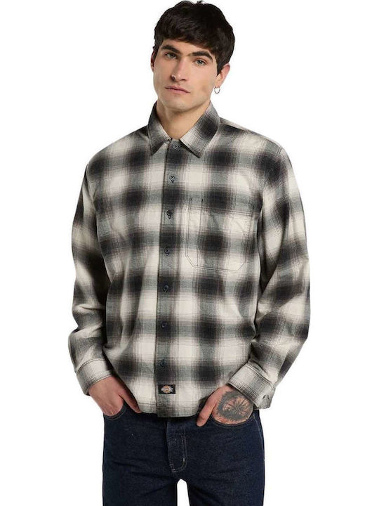 Dickies Long Sleeve Flannel Shirt Black
