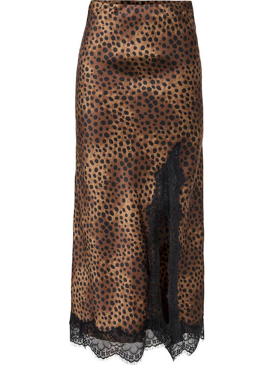 Only Maxi Leopard Skirt Black/leo