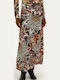 Maxi Damenrock Blumen Mehrfarbig