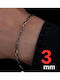 SteweHome Men's Silver Hand Chain