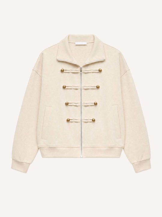Lumina Women's Cardigan with Buttons Beige