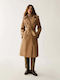 Women's Gabardine Camel with Hood