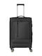 Travelite Mittlerer Reisekoffer Schwarz Höhe 66cm