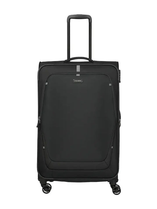 Travelite Großer Reisekoffer Schwarz Höhe 77cm