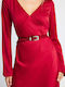 Damen Gürtel Leder Rote FBL014-113-10-Scarlet-Rot