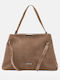 Leather Women's Handbag Crossbody Beige